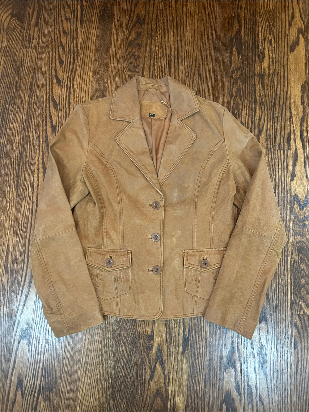 Vintage Y2K Leather Blazer Style Jacket